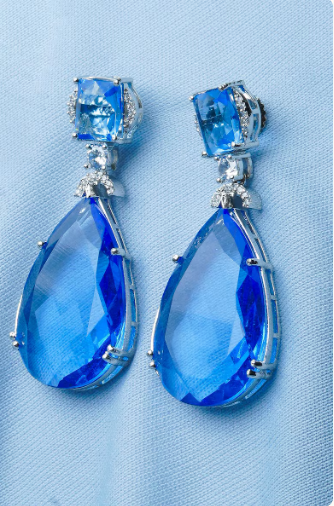 Glamorous Zircon Crystal Earrings for Women | Elegant Party Wear Earrings
