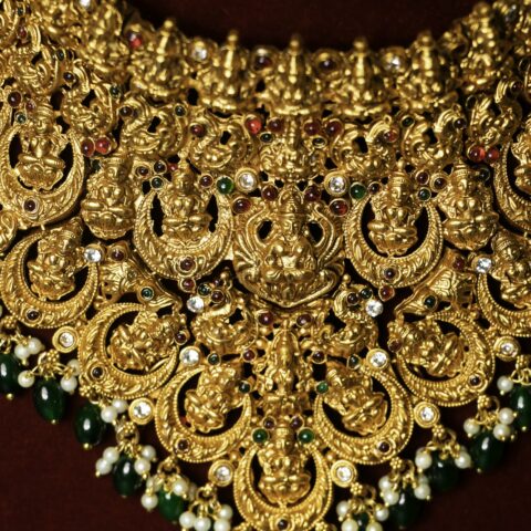 Gold Chocker,Gift for her,Temple Necklace, South Indian Jewelry,pearl necklace,matt Gold,Bollywood jewellery,Bridal Chocker,Wedding jewelry,